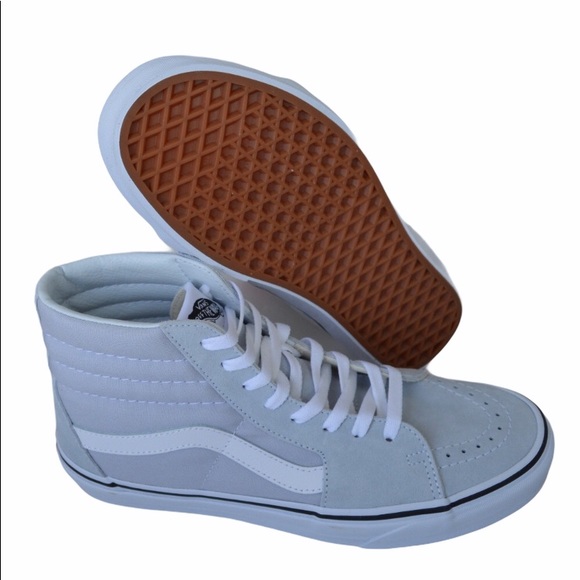 VANS SK8-HI GRAY DAWN WHITE SNEAKER SHOES CANVAS - Picture 1 of 3
